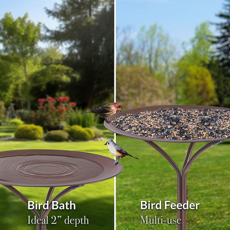 Good Directions 20 inch Rust Bird Bath with Stand