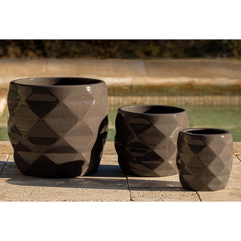 Campania International Origami Planter in Fog set of 3