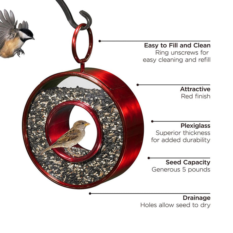 Good Directions Just In Time Fly-Thru Ruby Red Bird Feeder