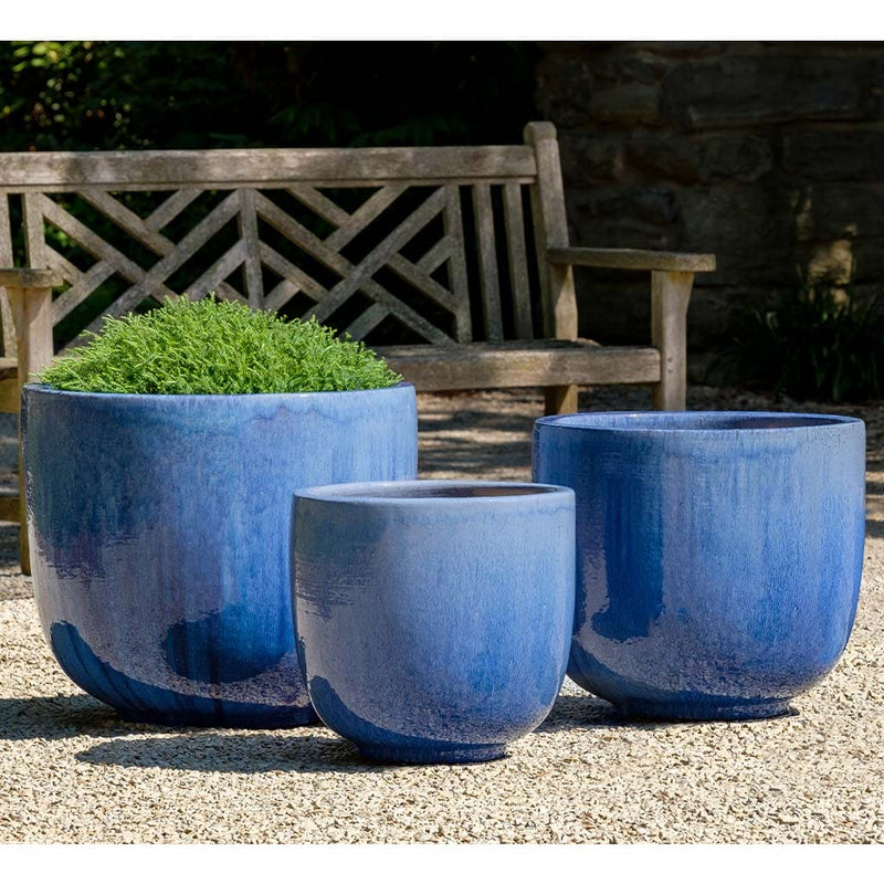 Campania International Mara Planter in Marrakesh Blue set of 3