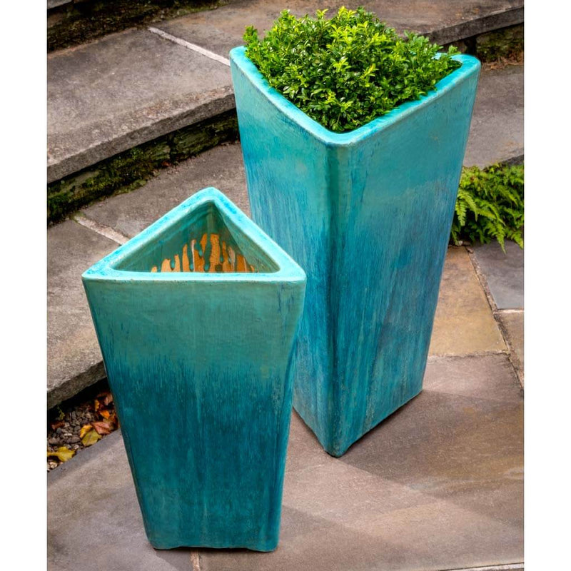 Campania International Triad Planter in Antigua set of 2