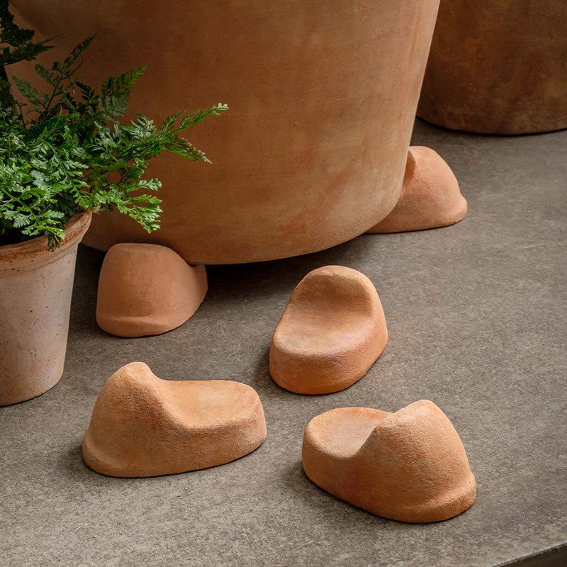 Campania International Mancini Pot Risers in Terra Cotta set of 3