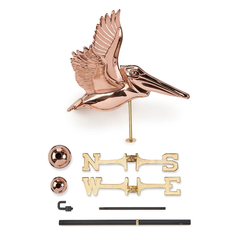 Good Directions Pelican Weathervane in Pure Copper