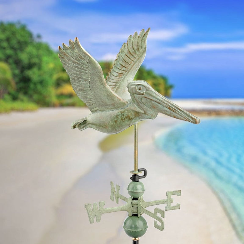 Good Directions Pelican Weathervane in Blue Verde Copper