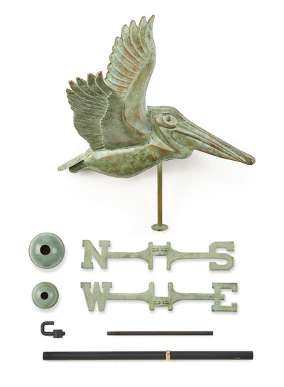 Good Directions Pelican Weathervane in Blue Verde Copper