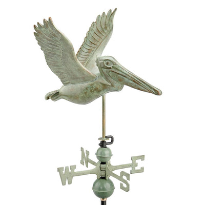 Good Directions Pelican Weathervane in Blue Verde Copper