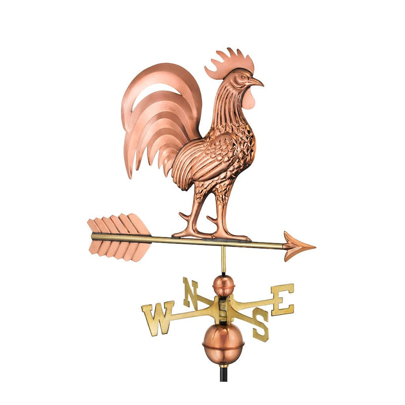 Good Directions Proud Rooster Weathervane in Pure Copper