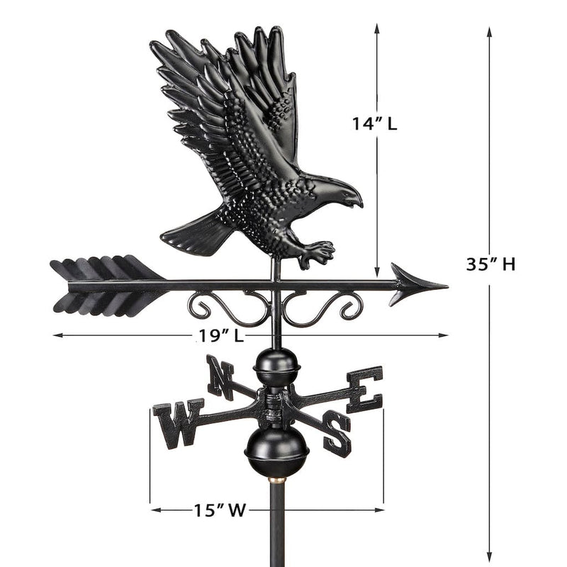 Good Directions Majestic Eagle Weathervane in Black Finish