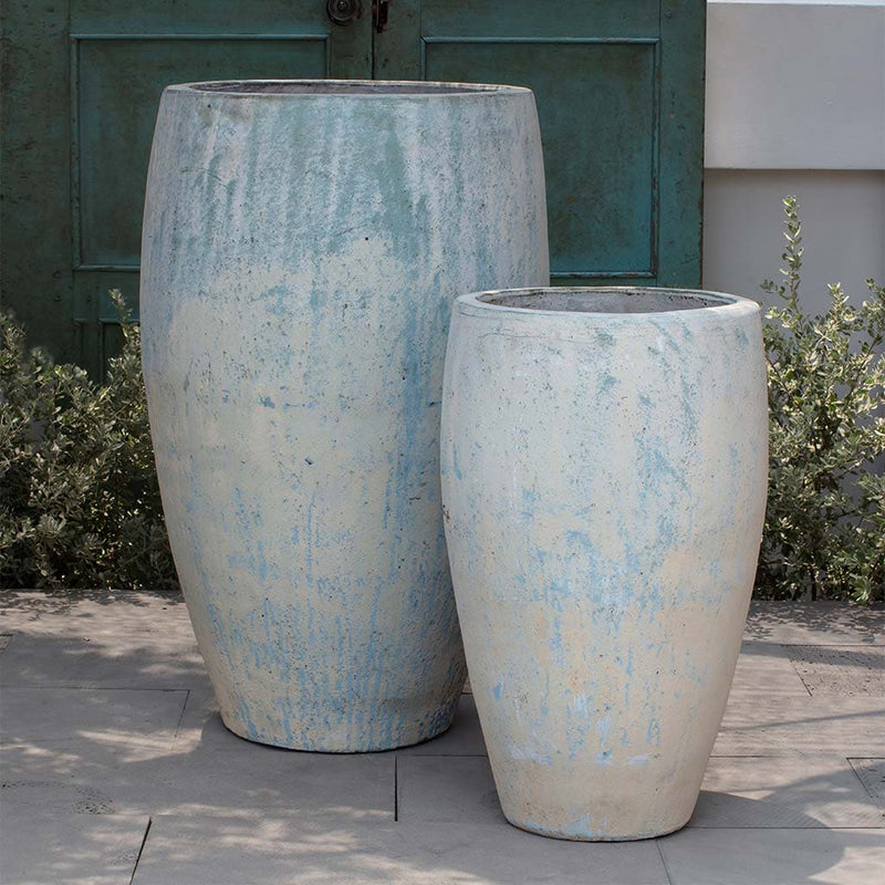 Campania International Tamarack Planter in Vicolo Bianco set of 2