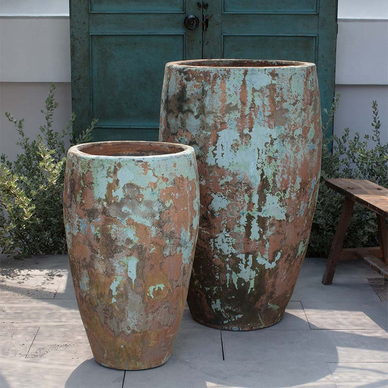 Campania International Tamarack Planter in Vicolo Vecchio set of 2