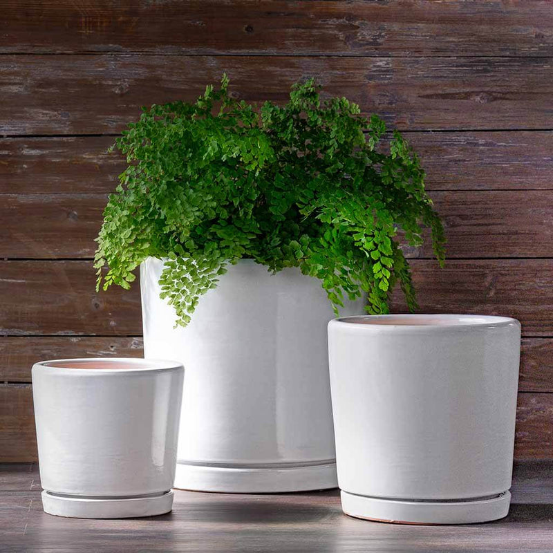 Campania International I/O 2 Cylinder Planter in Cloud set of 3