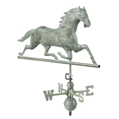 Good Directions Horse Weathervane in Blue Verde Copper