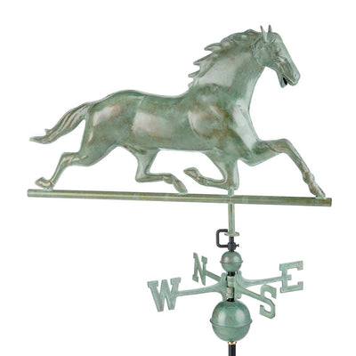 Good Directions Horse Weathervane in Blue Verde Copper