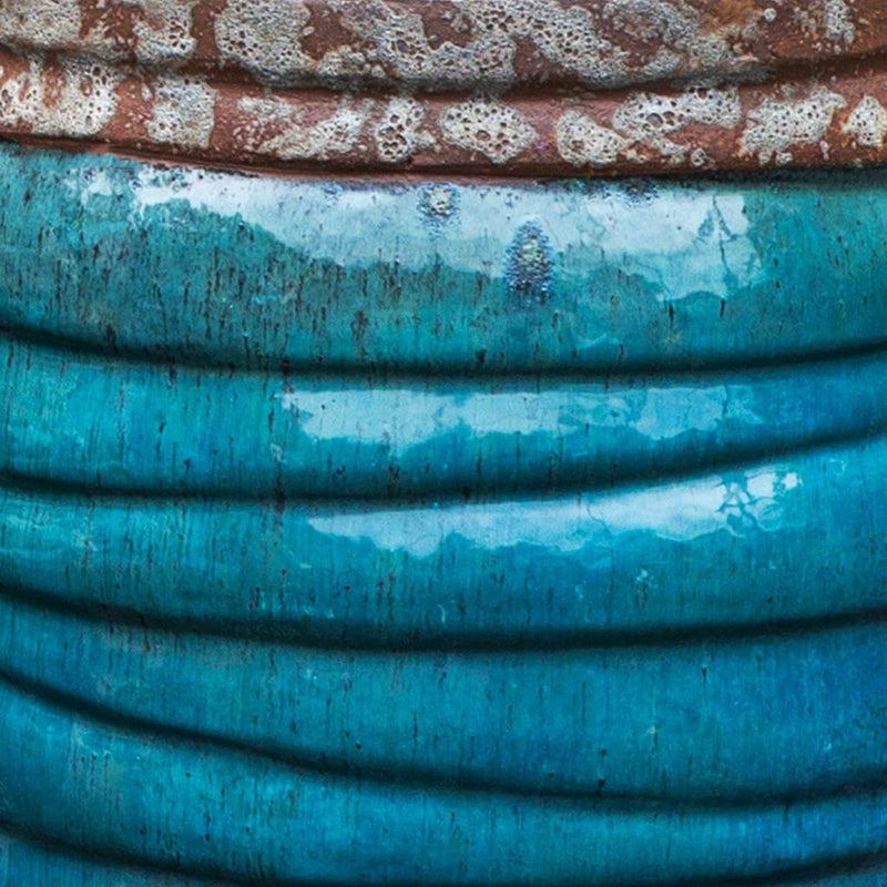 Campania International Guaracha Planter in Beachcomber Aqua set of 3