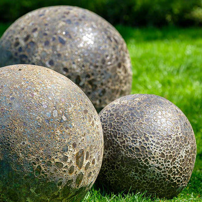 Campania International Angkor Spheres in Fossil Grey set of 3