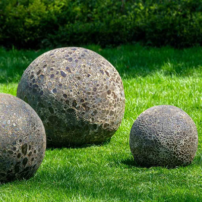 Campania International Angkor Spheres in Fossil Grey set of 3