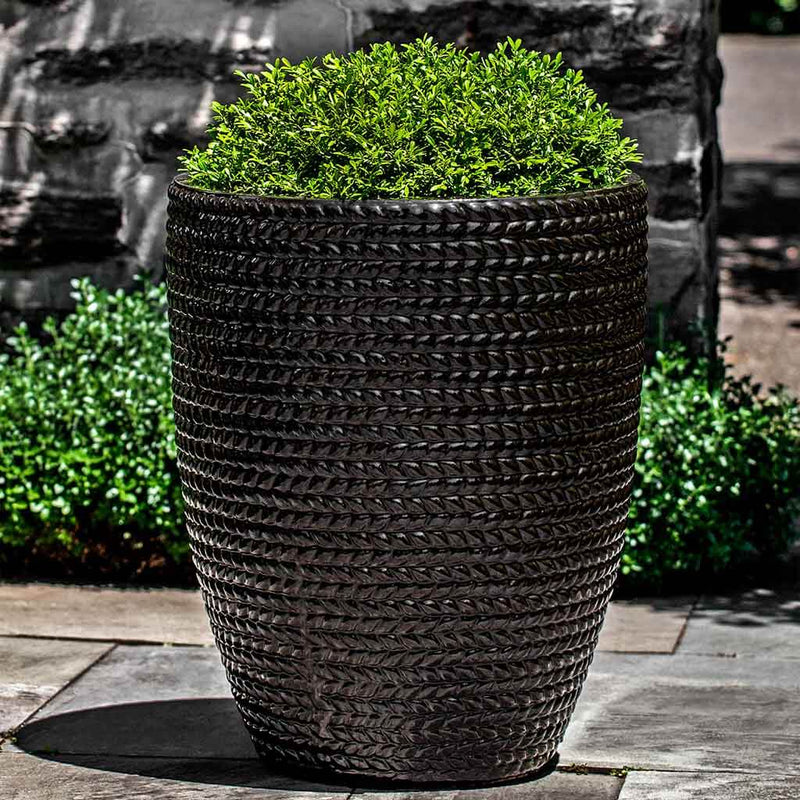 Campania International Sisal Weave Tall Planter in Cola set of 3