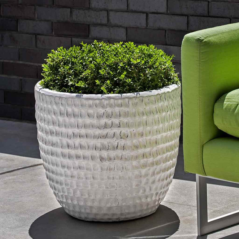 Campania International Dimple Planter in Antique White set of 3