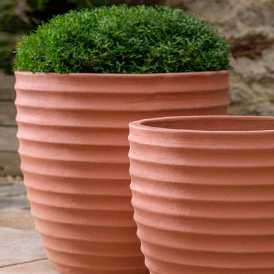 Campania International Linea Planter in Terra Rosa set of 3