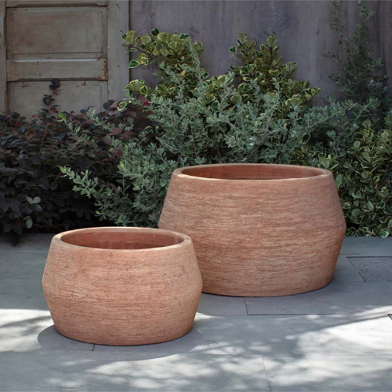 Campania International Sequoia Planter in Terra Cotta set of 2