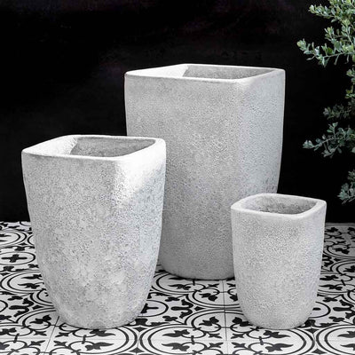 Campania International Teo Planter in White Coral set of 3