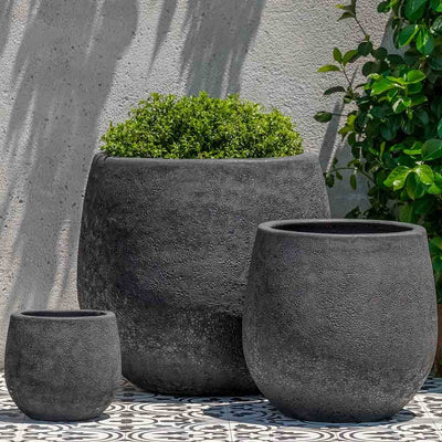 Campania International Baleares Planter in Volcanic Coral set of 3