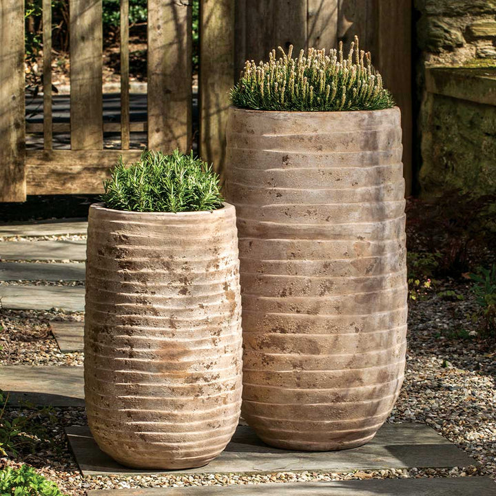 Campania International Ipanema Tall Planter in Antico Terra Cotta
