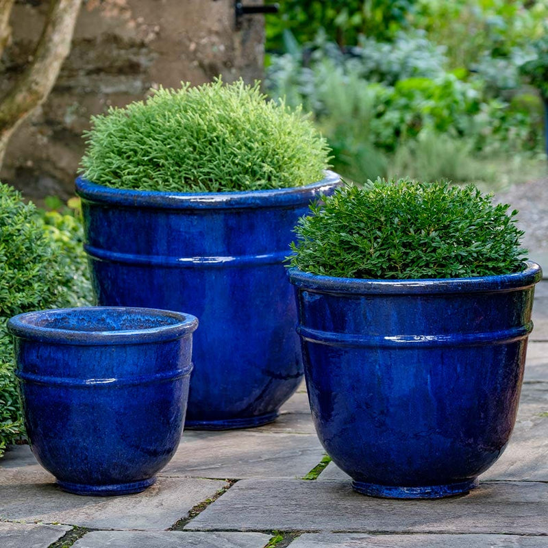 Campania International Origo Planter in Riviera Blue set of 3