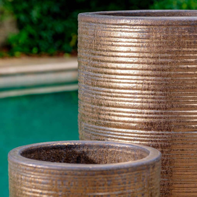 Campania International Riga Planter in Bronze set of 3