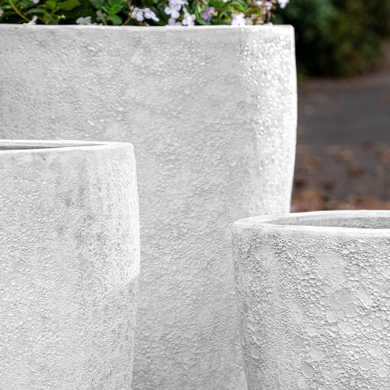 Campania International Trentino Planter in White Coral set of 3