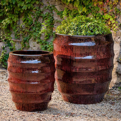 Campania International Pomerol Planter in Bordeaux set of 2