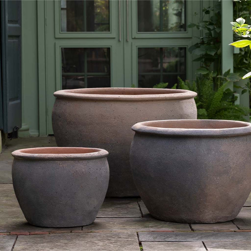 Campania International Tron Cao Pot in Sandblasted set of 3