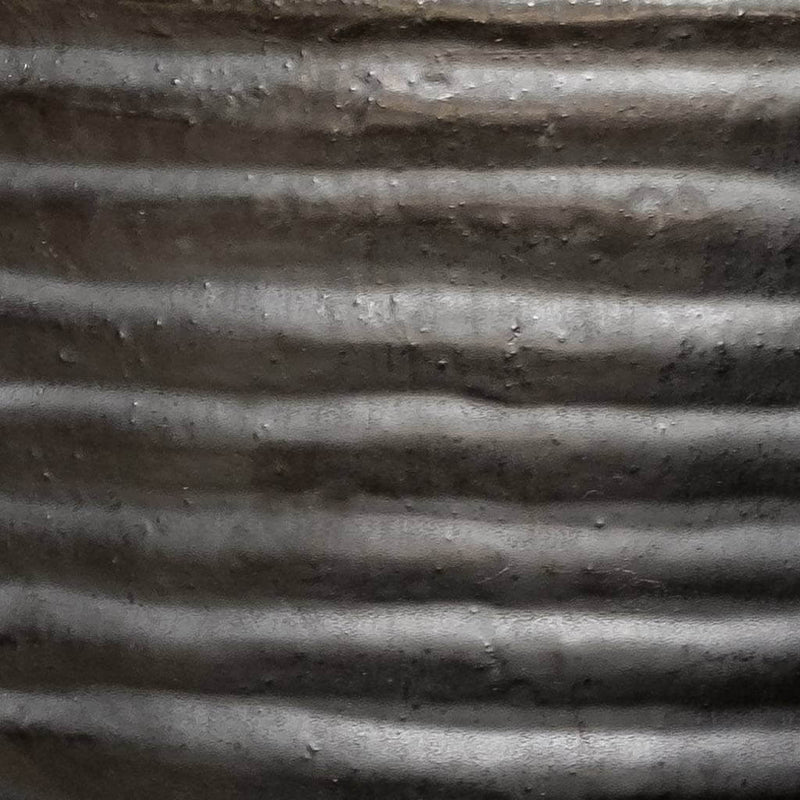 Campania International Round Ruffle Planter in Graphite set of 3