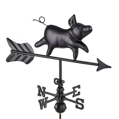 Good Directions Farmhouse-Inspired Pig Cottage Weathrvane with Roof Mount