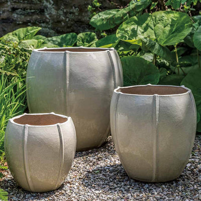 Campania International Rib Vault Planter in Cream set of 3