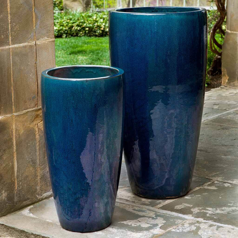 Campania International Rioja Planter in Indigo Rain set of 2