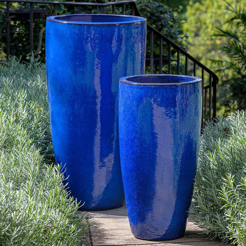 Campania International Rioja Planter in Riviera Blue set of 2