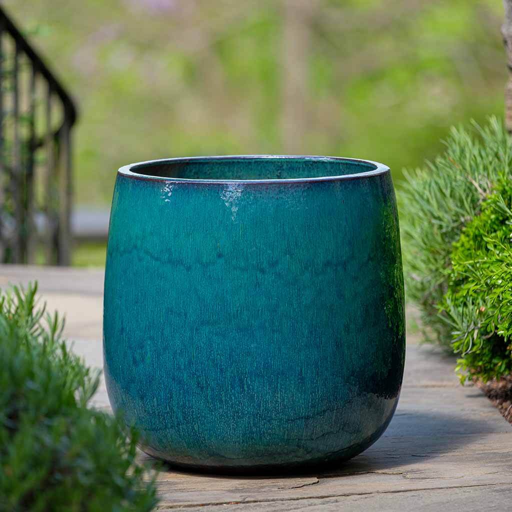 turquoise plant pots outdoor Potrero Planter