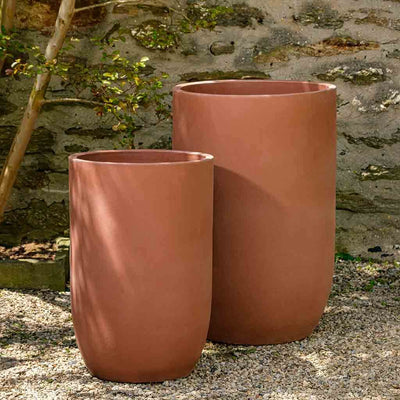 Campania International Cole Planter in Terra Rosa set of 2