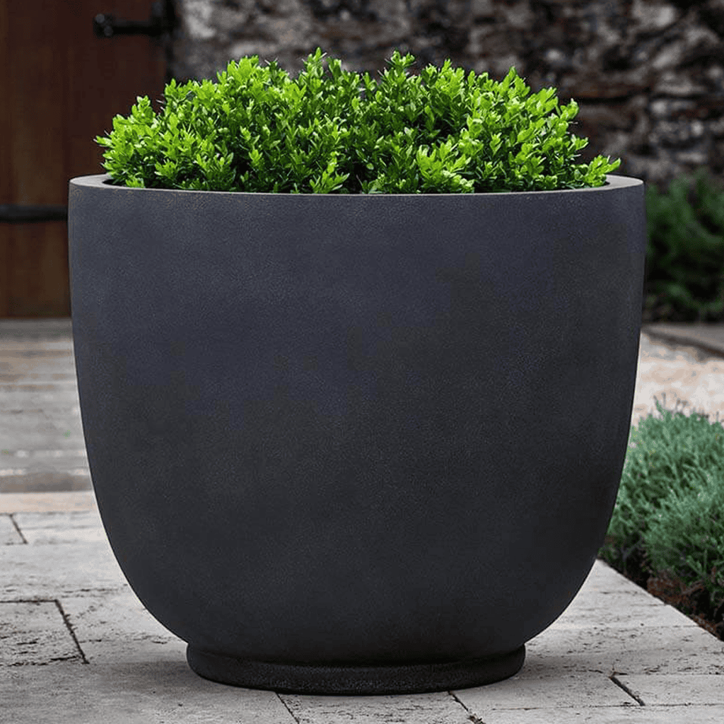 big round planter Danilo Planter, Large Campania International Lead Lite