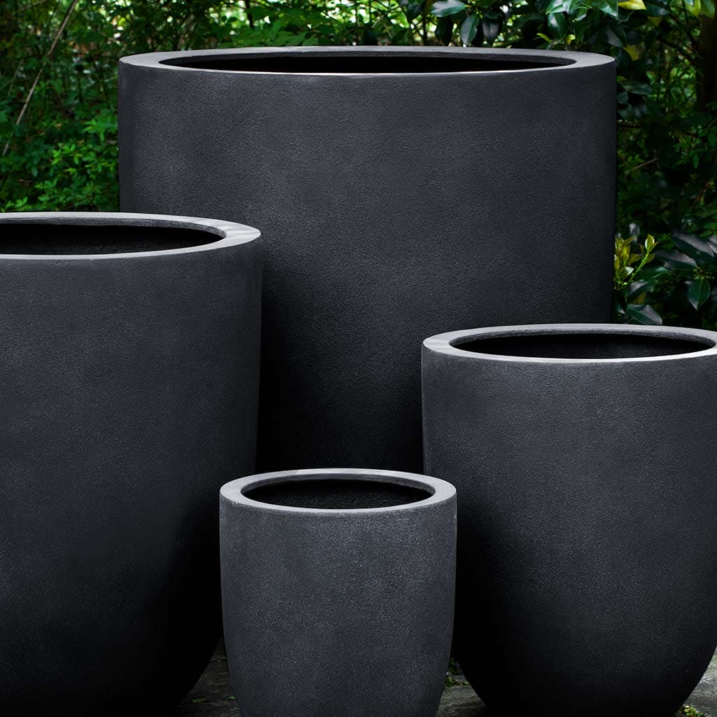 large black plant pot Campania International Bradford Planter Lead Lite / Large
