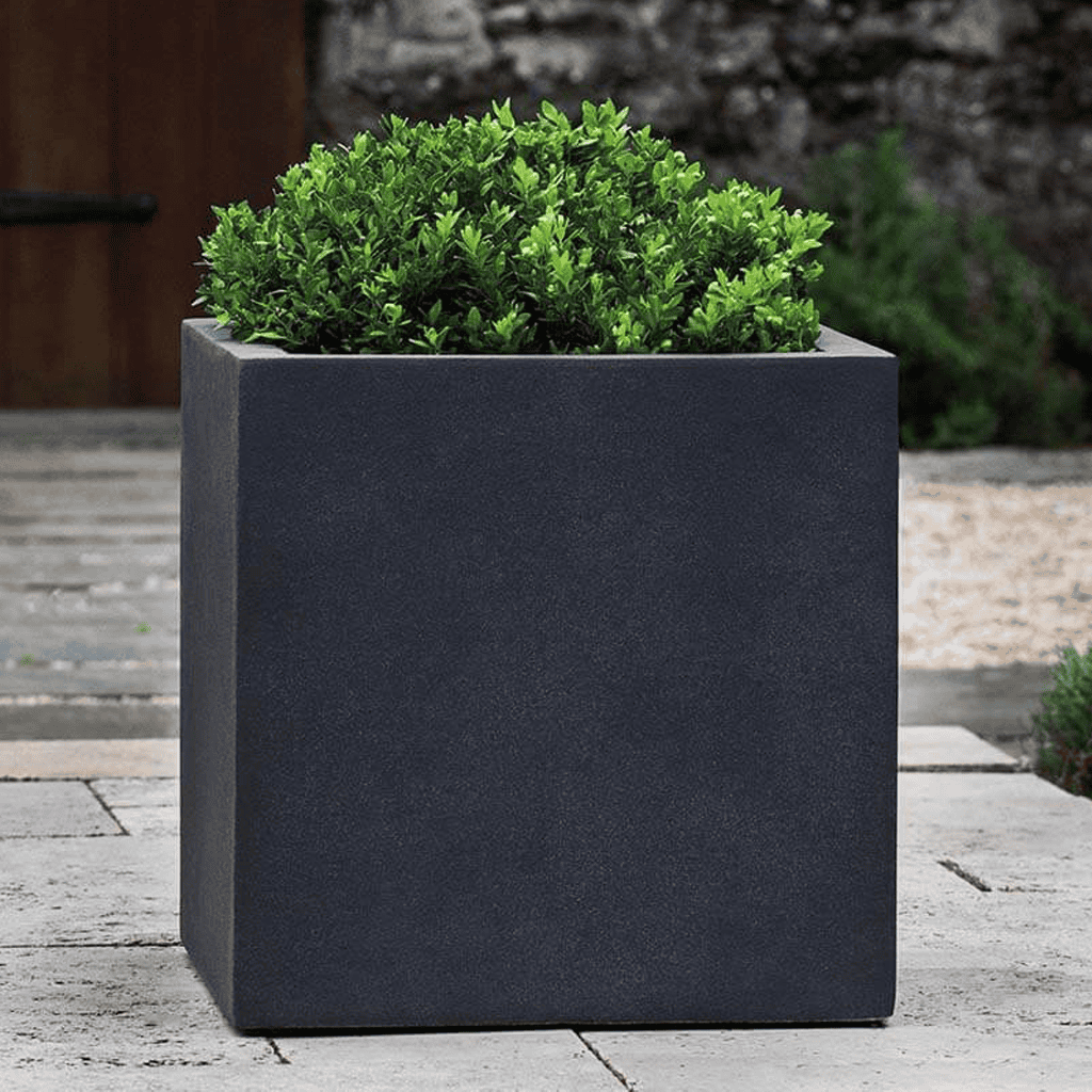 large black square plant pots Farnley Planter by Campania International Chalk Lite / Small