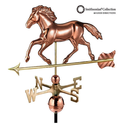 Good Directions Smithsonian Running Horse Weathervane in Pure Copper