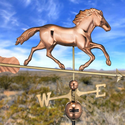 Good Directions Smithsonian Running Horse Weathervane in Pure Copper