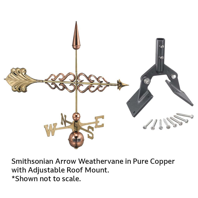 Good Directions Smithsonian Arrow Weathervane in Pure Copper