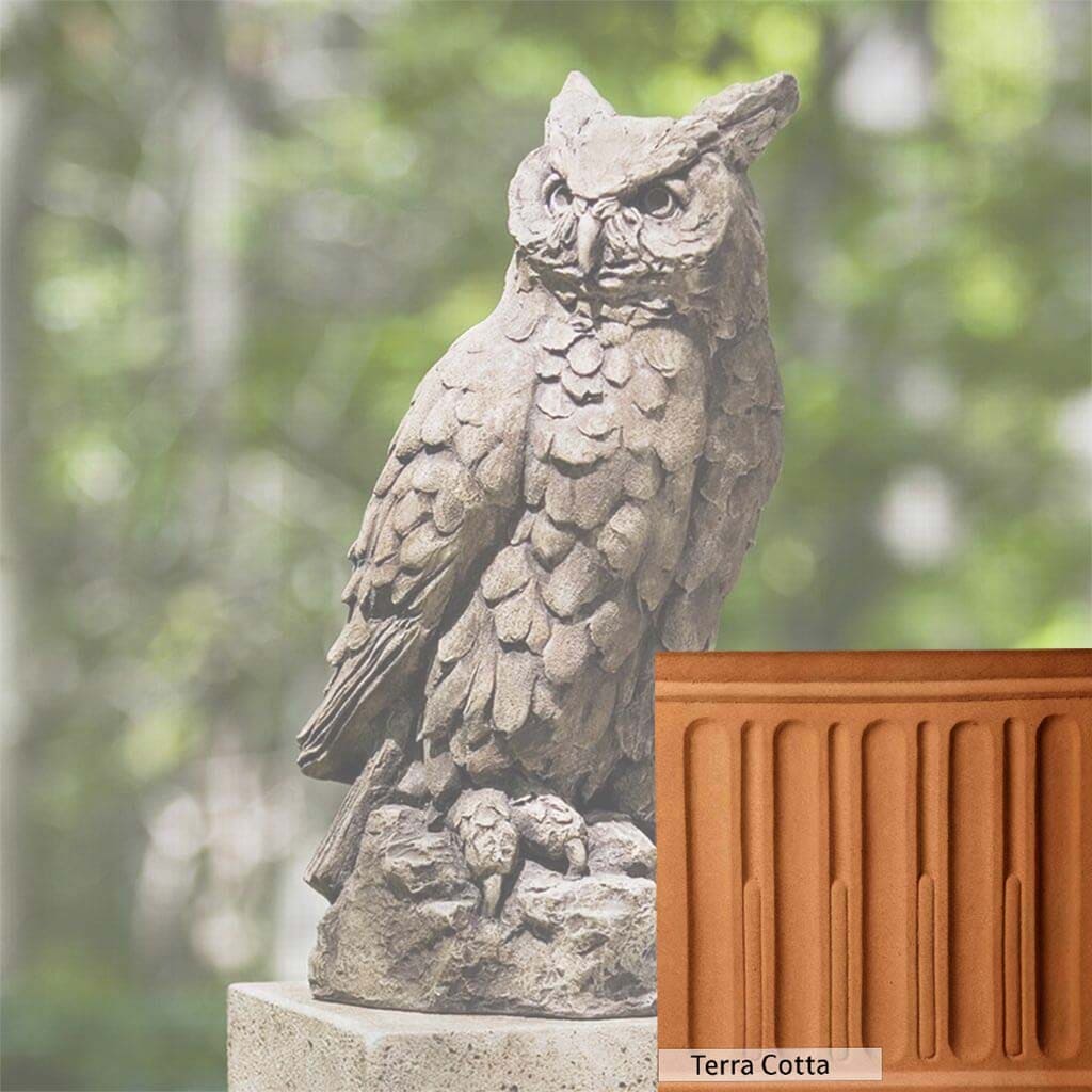 Campania International Large Horned Owl Statue | The Garden Gates