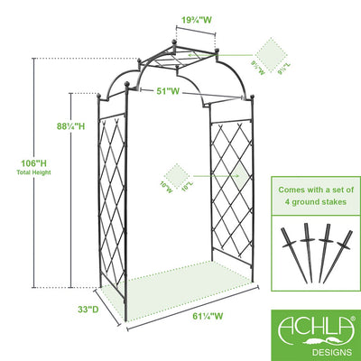 Lattice Tunnel Arbor by Achla Designs