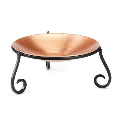 Good Directions 13 inch Freestanding Copper Bird Bath with Ground Stand