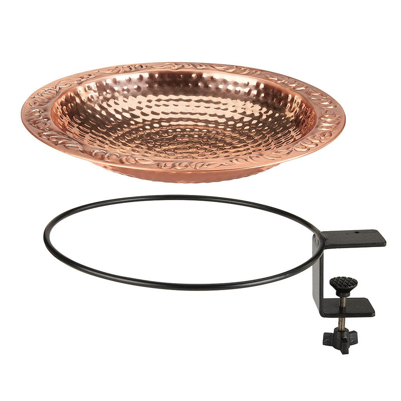 Good Directions 13 inch Pure Copper Bird Bath with Deck Bracket