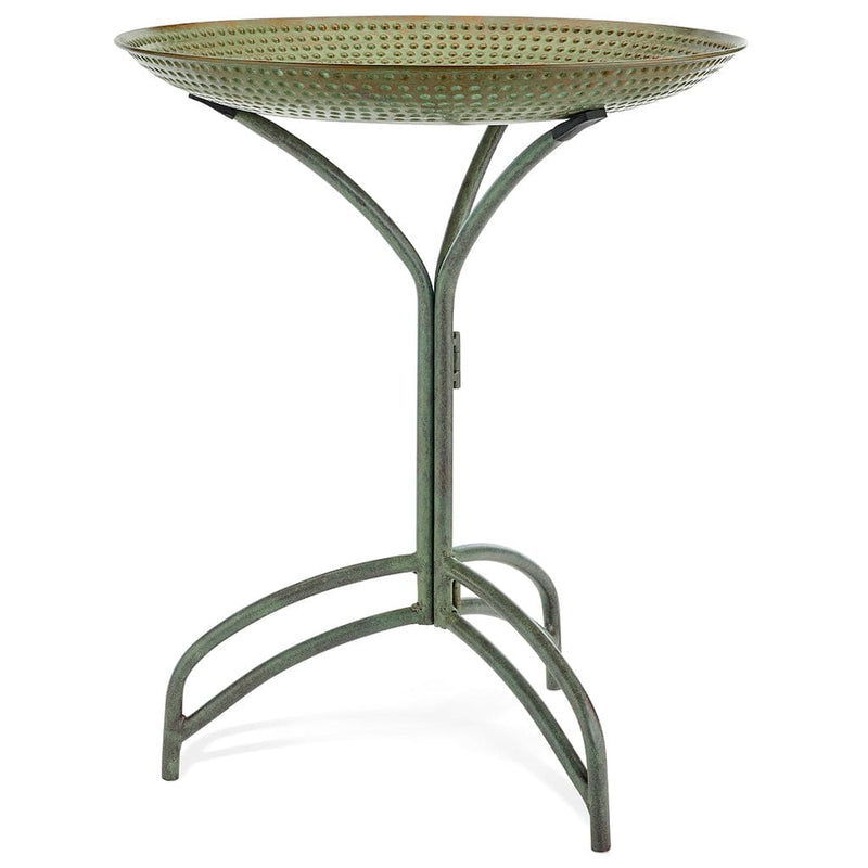Good Directions 20 inch Blue Verde Copper Bird Bath with Stand
